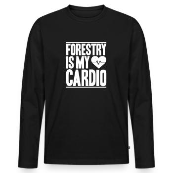 Forester Forestry Forester Forest workers Forest - Men's Premium Organic Long Sleeve Shirt - black - Front - Nico (187cm)