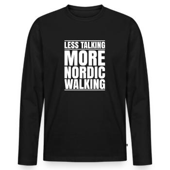 Nordic Walking Nordic Walker Nordic Walken - Men's Premium Organic Long Sleeve Shirt - black - Front - Nico (187cm)