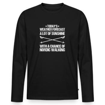 Nordic Walking Nordic Walker Nordic Walken - Men's Premium Organic Long Sleeve Shirt - black - Front - Nico (187cm)