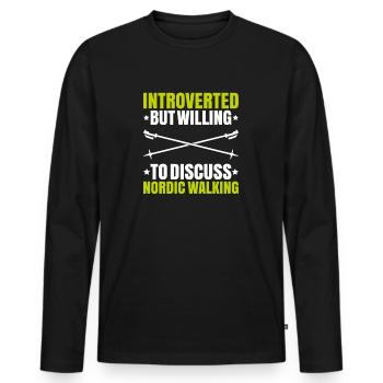 Nordic Walking Nordic Walker Nordic Walken - Men's Premium Organic Long Sleeve Shirt - black - Front - Nico (187cm)