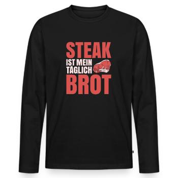 Carnivore Diät Carnivore Ernährung Carnivore Diet - Männer Premium Bio Langarmshirt - Schwarz - Vorne - Nico (187cm)