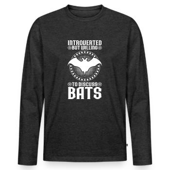 Fledermaus Fledermäuse Bat Bats Fledertier - Männer Premium Bio Langarmshirt - Anthrazit meliert - Vorne - Nico (187cm)