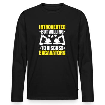 Baggerfahrer Baggerführer Heavy Equipment Operator - Männer Premium Bio Langarmshirt - Schwarz - Vorne - Nico (187cm)