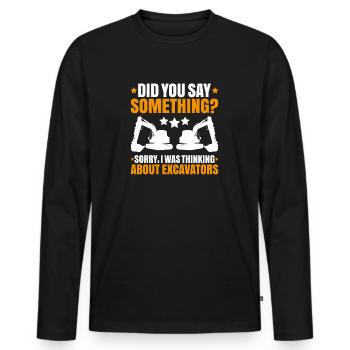 Baggerfahrer Baggerführer Heavy Equipment Operator - Männer Premium Bio Langarmshirt - Schwarz - Vorne - Nico (187cm)