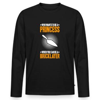 Maître Maçonnerie Maçonnerie Maçon Maçon - T-shirt manches longues Premium bio Homme - noir - Devant - Nico (187cm)