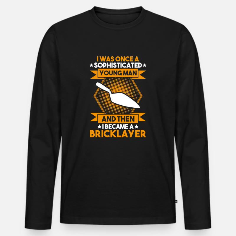 Master Masonry Masonry Bricklayer Mason - Men's Premium Organic Long Sleeve Shirt - black