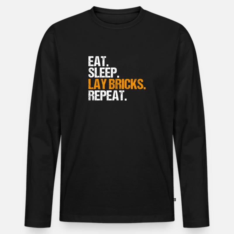 Master Masonry Masonry Bricklayer Mason - Men's Premium Organic Long Sleeve Shirt - black