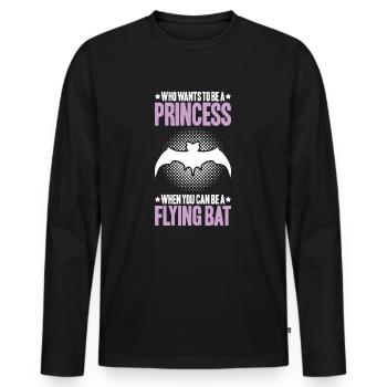 Fledermaus Fledermäuse Bat Bats Fledertier - Männer Premium Bio Langarmshirt - Schwarz - Vorne - Nico (187cm)