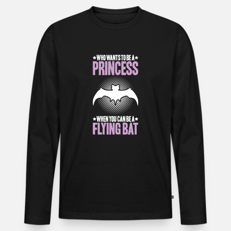Fledermaus Fledermäuse Bat Bats Fledertier - Männer Premium Bio Langarmshirt - Schwarz