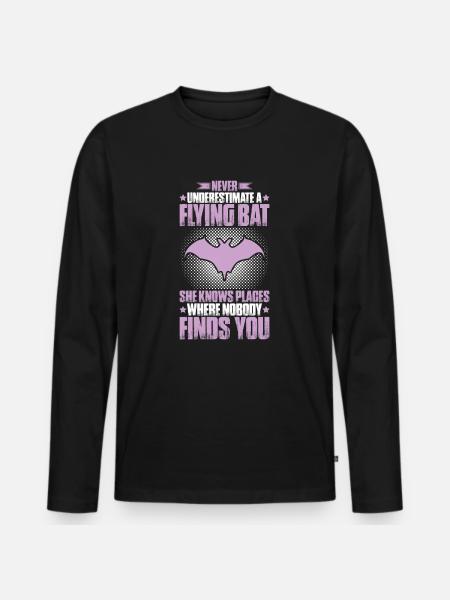 Fledermaus Fledermäuse Bat Bats Fledertier - Men's Premium Organic Long Sleeve Shirt - black