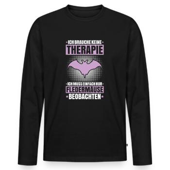 Fledermaus Fledermäuse Bat Bats Fledertier - Männer Premium Bio Langarmshirt - Schwarz - Vorne - Nico (187cm)