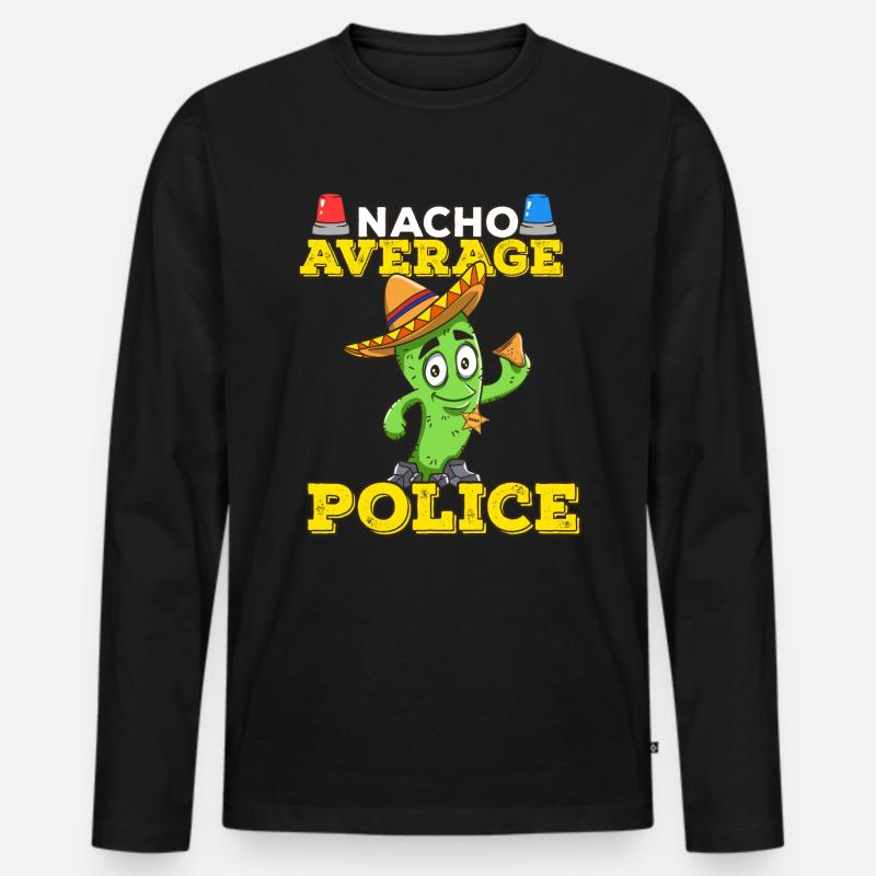 Cinco De Mayo Polizei - Männer Premium Bio Langarmshirt - Schwarz