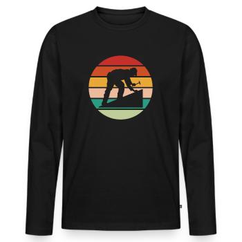 Roofer Roofing Roofing Roofing Roofers Roofing - Men's Premium Organic Long Sleeve Shirt - black - Front - Nico (187cm)