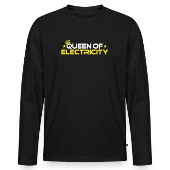 Électricien électronique Électricien monteur de lignes - T-shirt manches longues Premium bio Homme - noir - Devant - Nico (187cm)