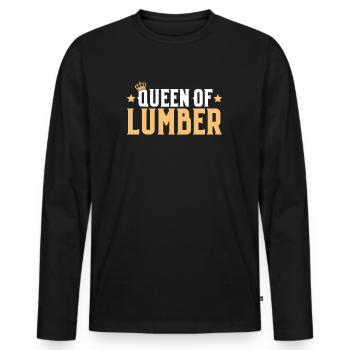 Zimmerer Zimmermann Zimmerei Carpenter Carpentry - Men's Premium Organic Long Sleeve Shirt - black - Front - Nico (187cm)