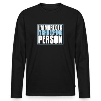 Aquaristics Aquarist Aquarium Fish Aquarist - Men's Premium Organic Long Sleeve Shirt - black - Front - Nico (187cm)