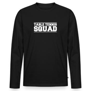 Tennis de table, Ping pong, Ping-pong Tennis de table - T-shirt manches longues Premium bio Homme - noir - Devant - Nico (187cm)