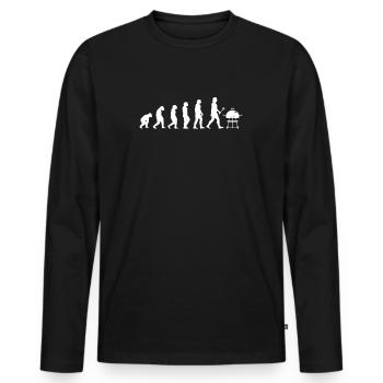Carnivore Diät Carnivore Ernährung Carnivore Diet - T-shirt manches longues Premium bio Homme - noir - Devant - Nico (187cm)
