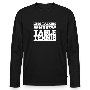 Tennis de table, Ping pong, Ping-pong Tennis de table - T-shirt manches longues Premium bio Homme - noir - Devant - Nico (187cm)