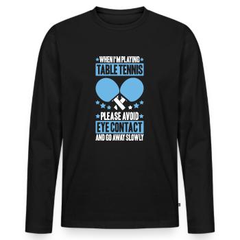 Tischtennis Ping Pong Pingpong Table Tennis - T-shirt manches longues Premium bio Homme - noir - Devant - Nico (187cm)