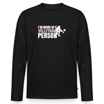 Volleyball Volleyball Player Volleyball Player Volley - Men's Premium Organic Long Sleeve Shirt - black - Front - Nico (187cm)
