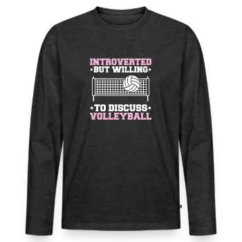 Volleyball Volleyball Player Volleyball Player Volley - Men's Premium Organic Long Sleeve Shirt - heather anthracite - Front - Nico (187cm)
