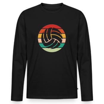 Volley-ball Volleyball Volleyball Joueur Volley - T-shirt manches longues Premium bio Homme - noir - Devant - Nico (187cm)