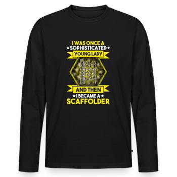Échafaudage Échafaudage Échafaudage - T-shirt manches longues Premium bio Homme - noir - Devant - Nico (187cm)