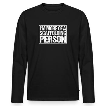 Échafaudage Échafaudage Échafaudage Assembleur d’échafaudage Échafaudage - T-shirt manches longues Premium bio Homme - noir - Devant - Nico (187cm)