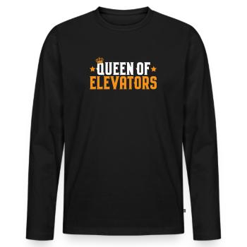 Elevator Fitter Elevator Mechanic Elevator Mechanic - Men's Premium Organic Long Sleeve Shirt - black - Front - Nico (187cm)