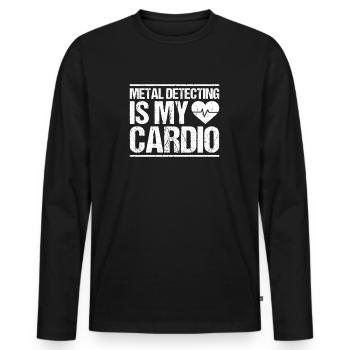 Détecteur Sondler Détecteur de métaux - T-shirt manches longues Premium bio Homme - noir - Devant - Nico (187cm)