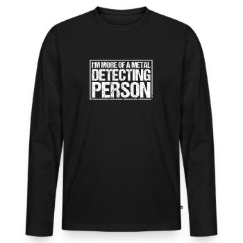 Détecteur Sondler Détecteur de métaux - T-shirt manches longues Premium bio Homme - noir - Devant - Nico (187cm)