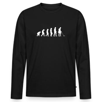 Détecteur Sondler Détecteur de métaux - T-shirt manches longues Premium bio Homme - noir - Devant - Nico (187cm)