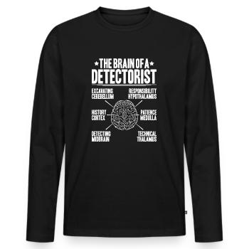 Détecteur Sondler Détecteur de métaux - T-shirt manches longues Premium bio Homme - noir - Devant - Nico (187cm)