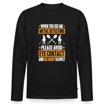 Détecteur Sondler Détecteur de métaux - T-shirt manches longues Premium bio Homme - noir - Devant - Nico (187cm)