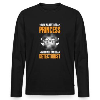 Détecteur Sondler Détecteur de métaux - T-shirt manches longues Premium bio Homme - noir - Devant - Nico (187cm)