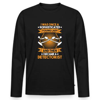 Détecteur Sondler Détecteur de métaux - T-shirt manches longues Premium bio Homme - noir - Devant - Nico (187cm)