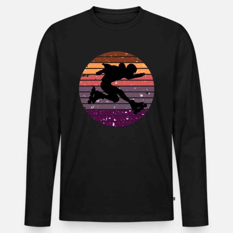 Rollerblades Rollerblades - Männer Premium Bio Langarmshirt - Schwarz