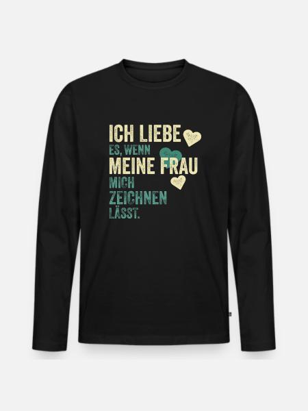 Dessinateur Dessin Disant Cadeau - T-shirt manches longues Premium bio Homme - noir