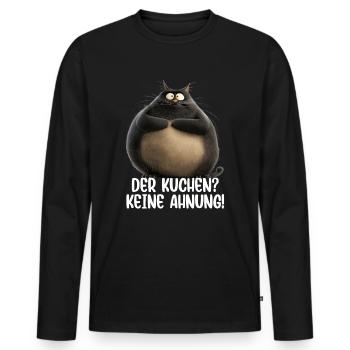 Matières grasses Katze_Kuchen - T-shirt manches longues Premium bio Homme - noir - Devant - Nico (187cm)