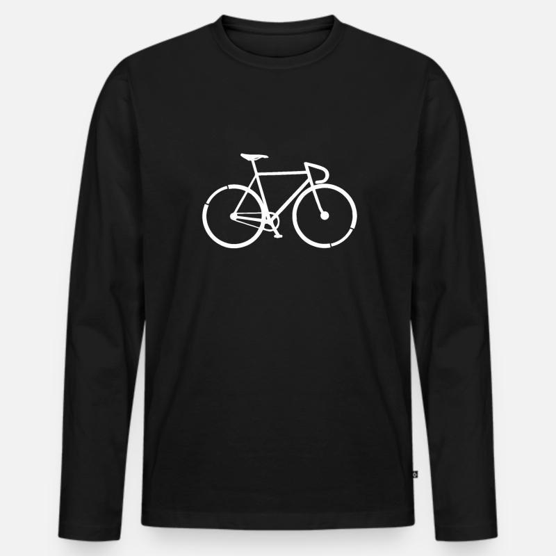 Radsport - Männer Premium Bio Langarmshirt - Schwarz