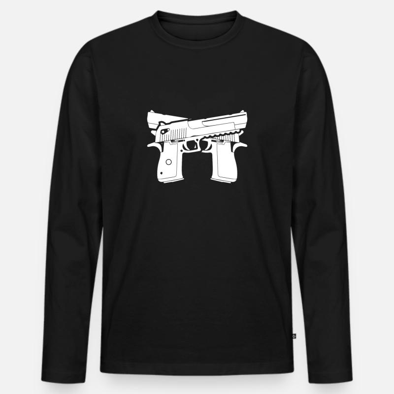 Schütze - Männer Premium Bio Langarmshirt - Schwarz