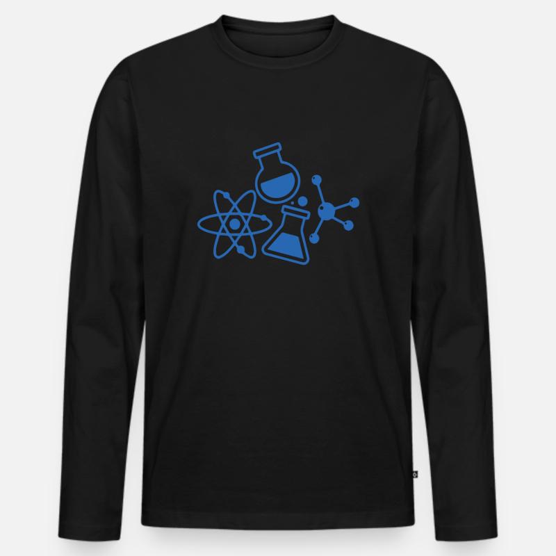 Chemie - Männer Premium Bio Langarmshirt - Schwarz