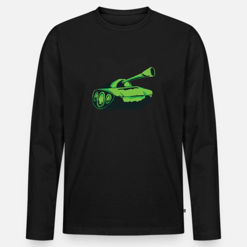 Schütze - Männer Premium Bio Langarmshirt - Schwarz
