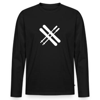 winter - Men's Premium Organic Long Sleeve Shirt - black - Front - Nico (187cm)