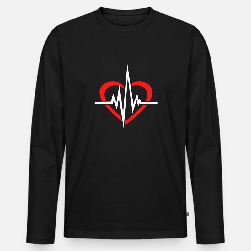 Sanitäter - Männer Premium Bio Langarmshirt - Schwarz