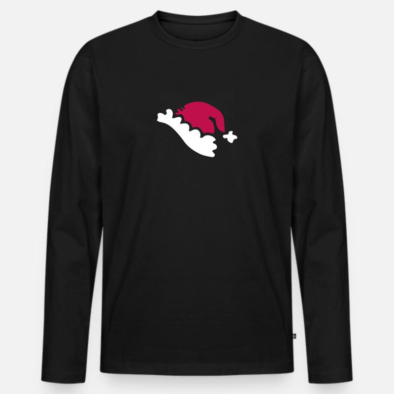 Weihnachten - Männer Premium Bio Langarmshirt - Schwarz