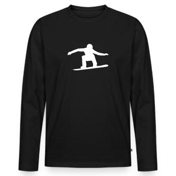 winter - Men's Premium Organic Long Sleeve Shirt - black - Front - Nico (187cm)