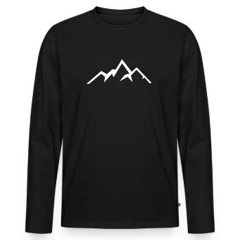 winter - Men's Premium Organic Long Sleeve Shirt - black - Front - Nico (187cm)