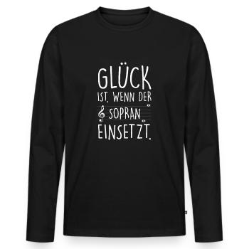 Kirche Chorsängerin Chorsänger Chor Musik Oper - Männer Premium Bio Langarmshirt - Schwarz - Vorne - Nico (187cm)